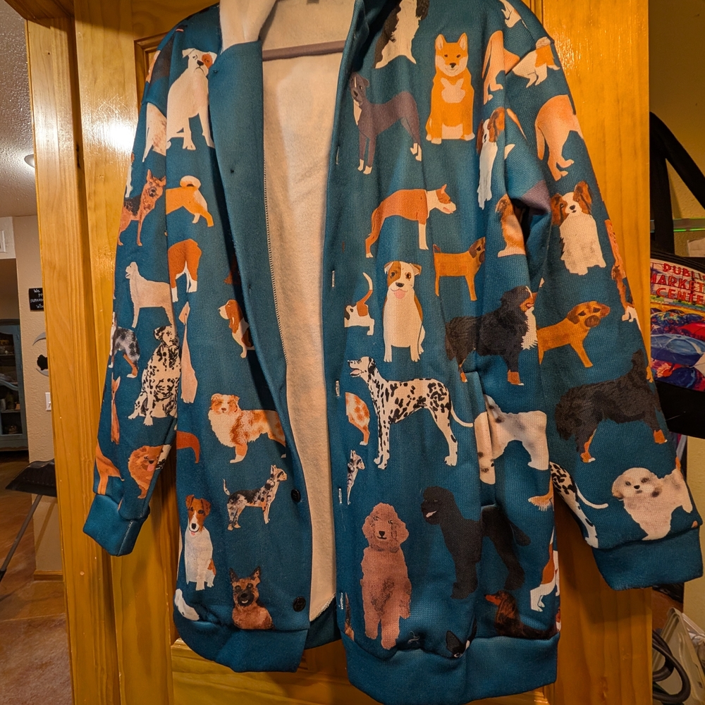 Colorful Dog Print Jacket